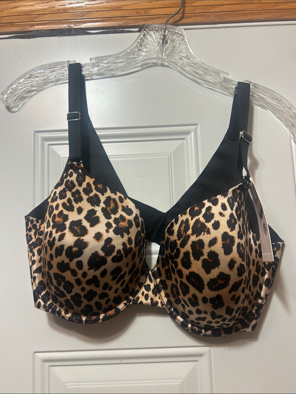Secret Treasures Leopard Print Full-Coverage Bra - Black & Tan 36D NWT